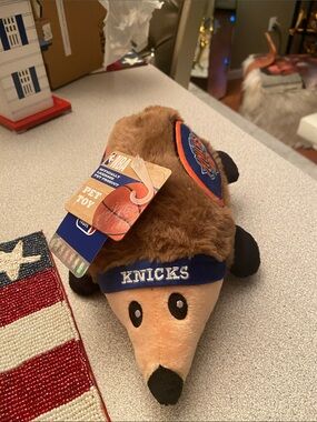 NBA Knicks Plush Hedgehog Toy in Brown and Blue